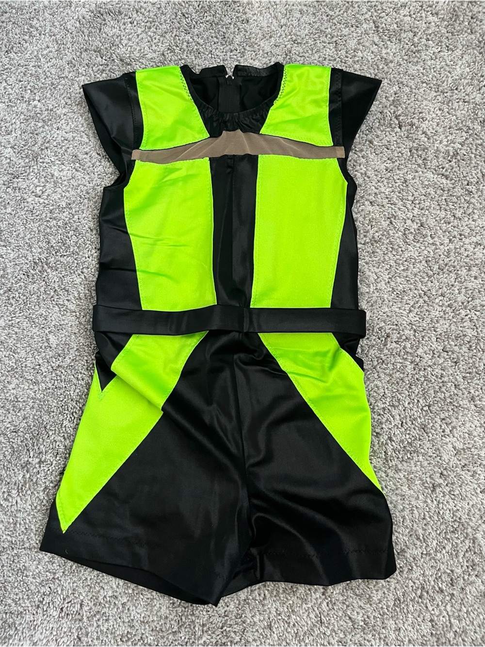 Girls Neon Green & Black Jazz Costume